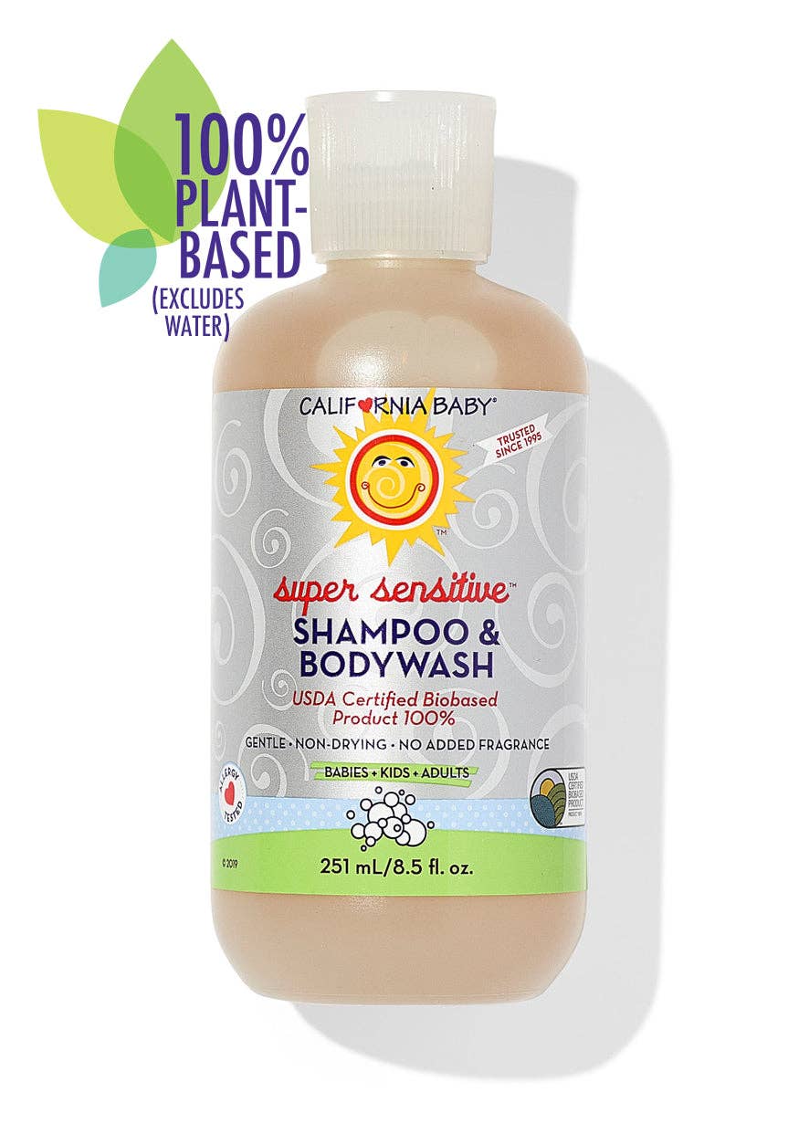 (No Fragrance) Super Sensitive™ Shampoo & Bodywash: 8.5oz/251mL