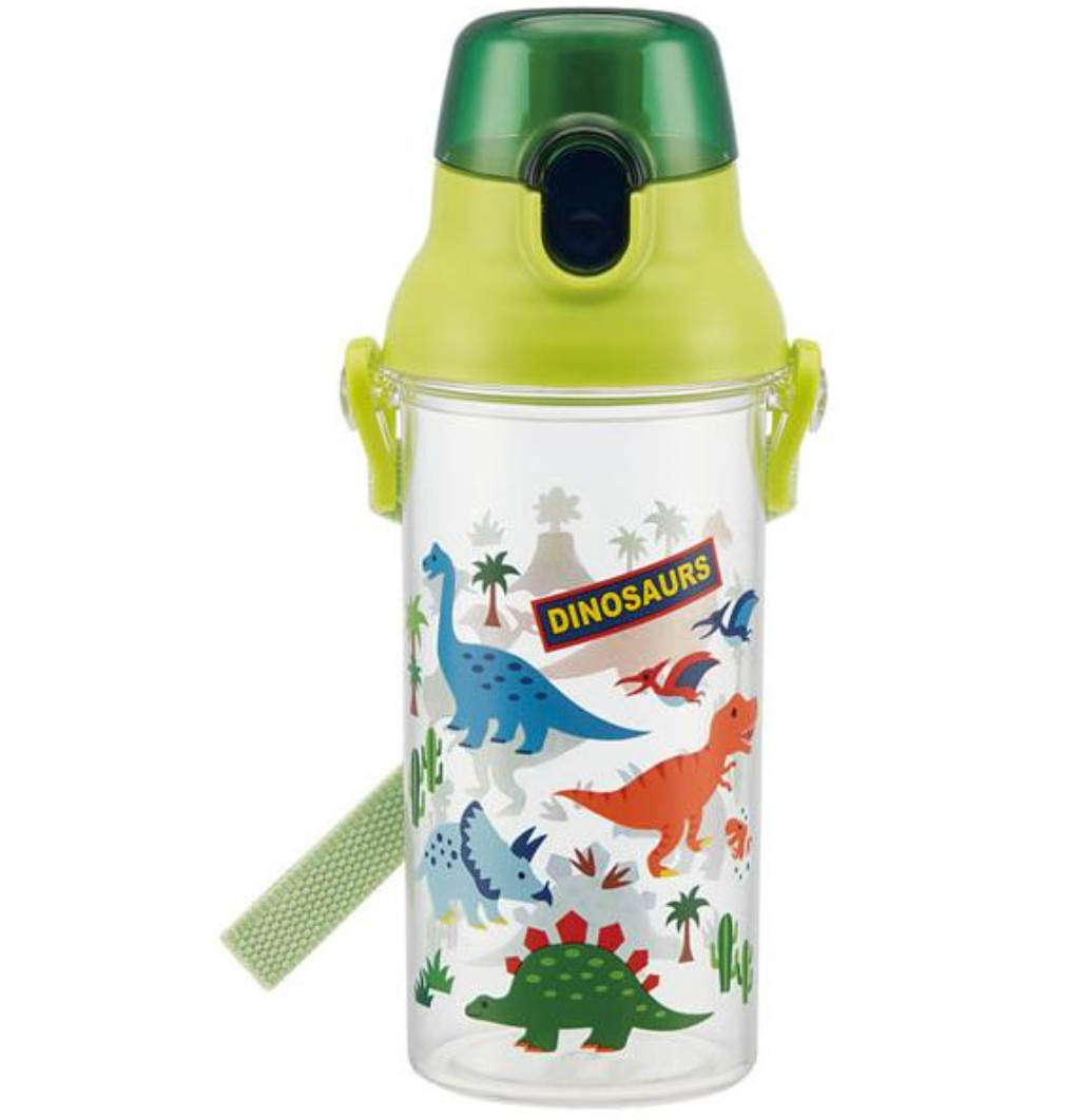 skater kids water bottle without straw (dinosaur)480ml