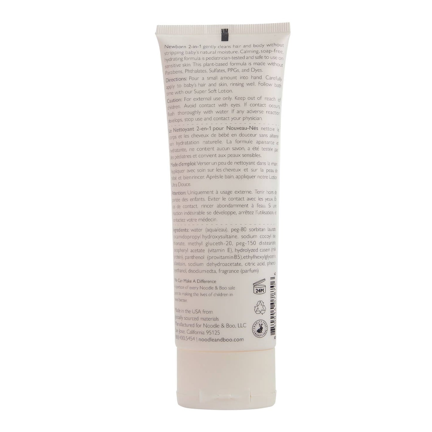 Baby Bath & Massage Set, Crème Douce, Peach Flowers