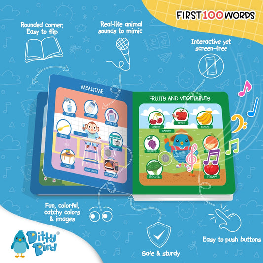 First 100 Words | Ditty Bird Baby Book-Award Family Choice