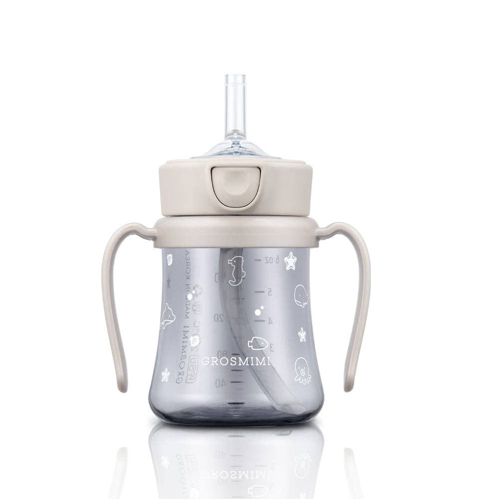 Grosmimi PPSU Straw Cup with Flip Top - 6oz (200ml): Air Balloon
