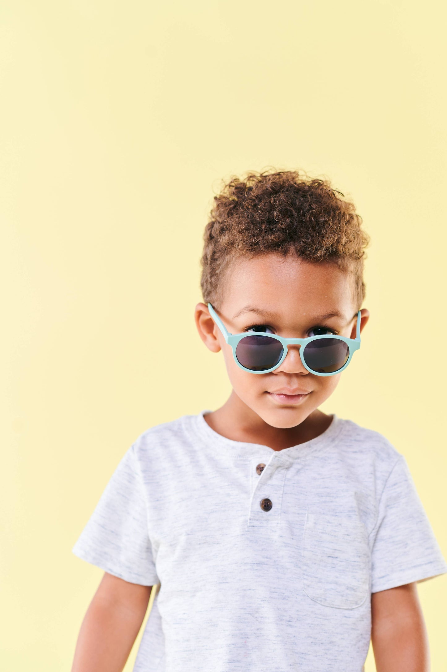 Bermuda Blue Keyhole Baby and Kid Sunglasses: Ages 3-5