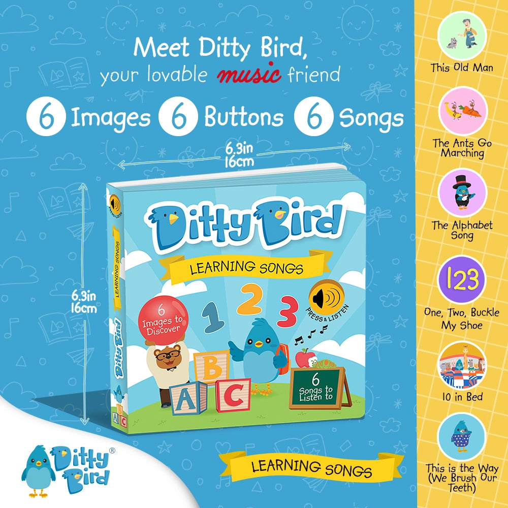Ditty Bird Baby Sound Book-learning Songs-ABC baby book