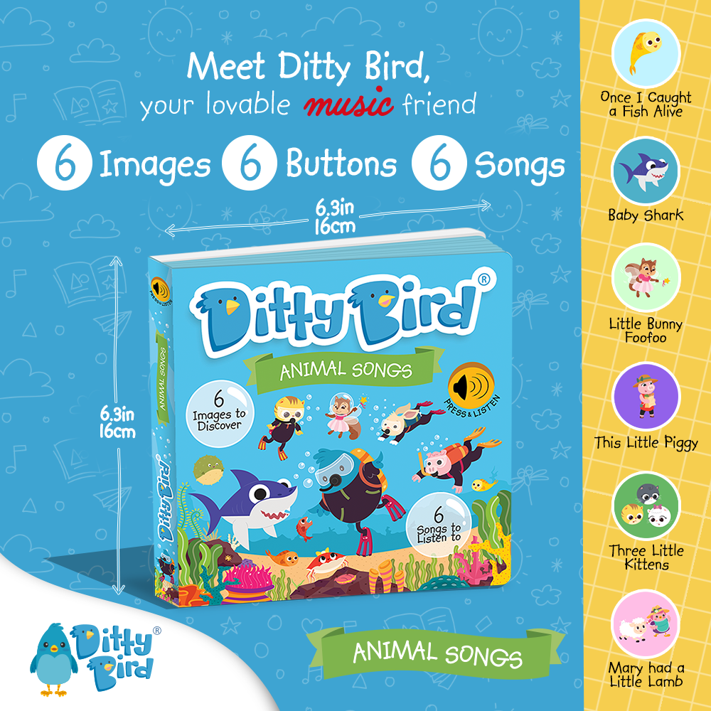 Ditty Bird Book:Animal Songs -Baby Shark
