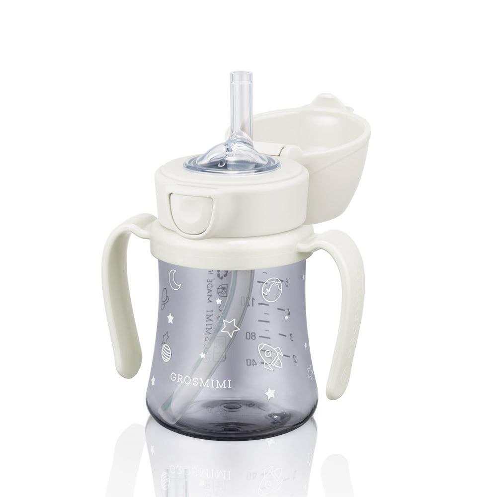 Grosmimi PPSU Straw Cup with Flip Top - 6oz (200ml): Air Balloon