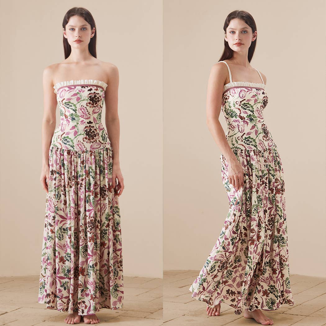 ANNABELLE Flowy Maxi Beach Skirt: M