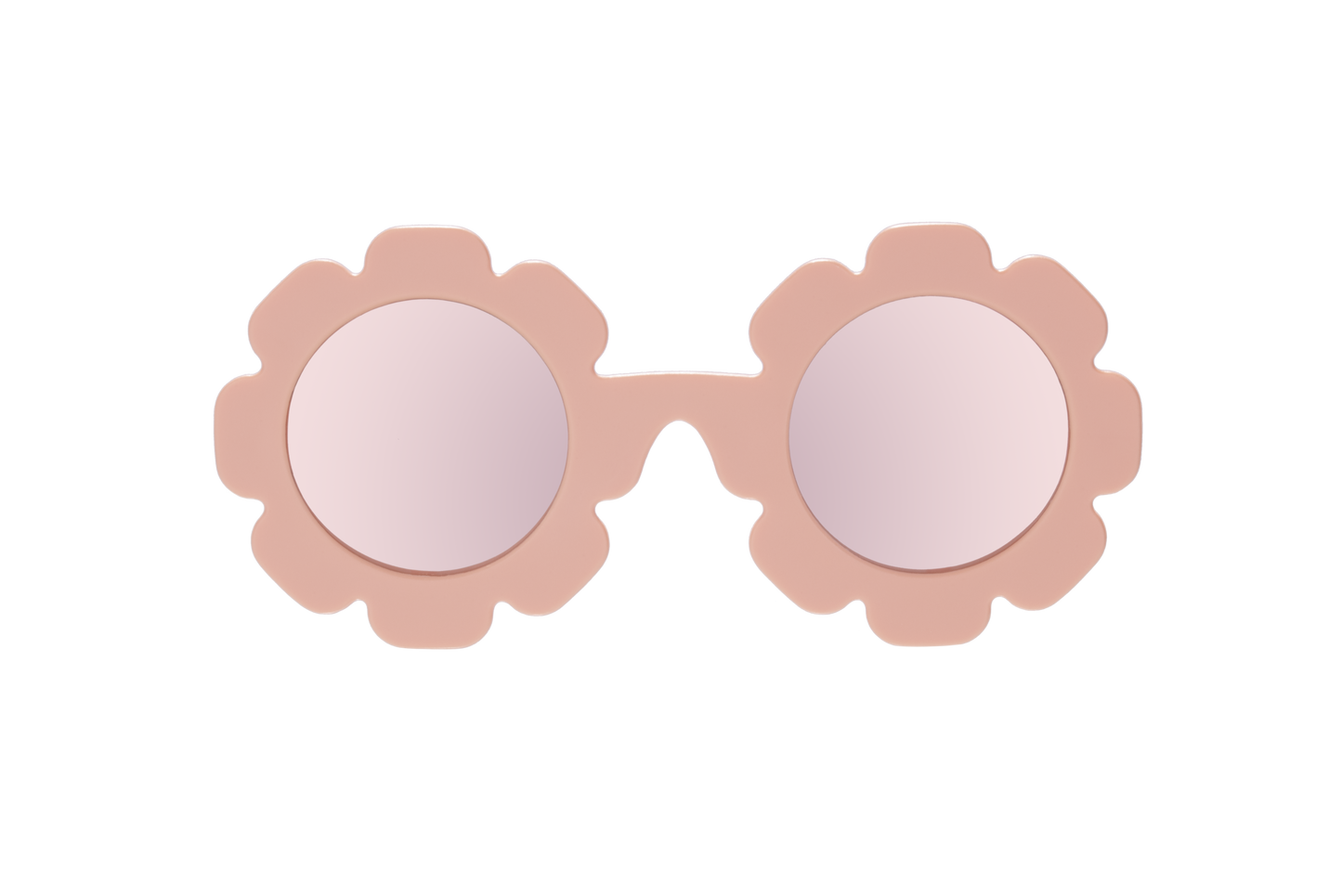 Peach Keen Polarized Flower Sunglasses with Mirrored Lens: Ages 0-2