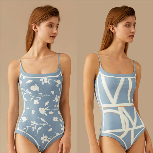 ELENA Reversible One Piece Swimsuit: M