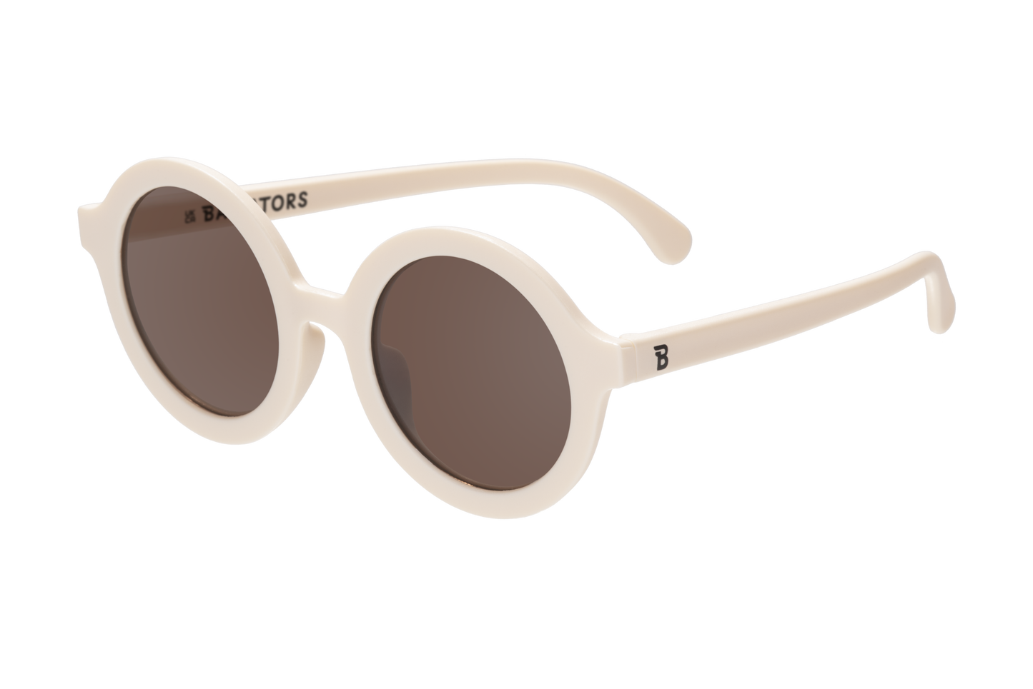 Sweet Cream Euro Round Kids Sunglasses with Amber Lens: Ages 0-2