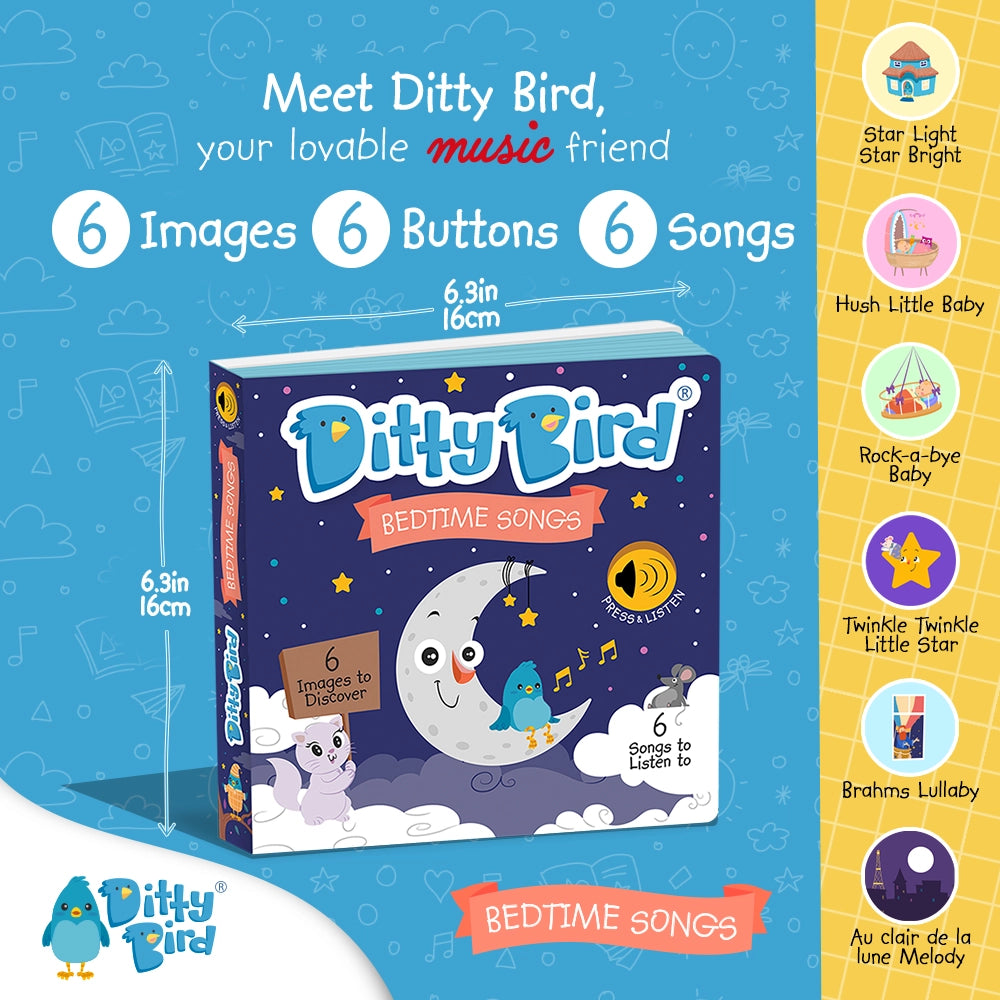 Ditty Bird | Bedtime Songs - Storytime - Baby Sound Book