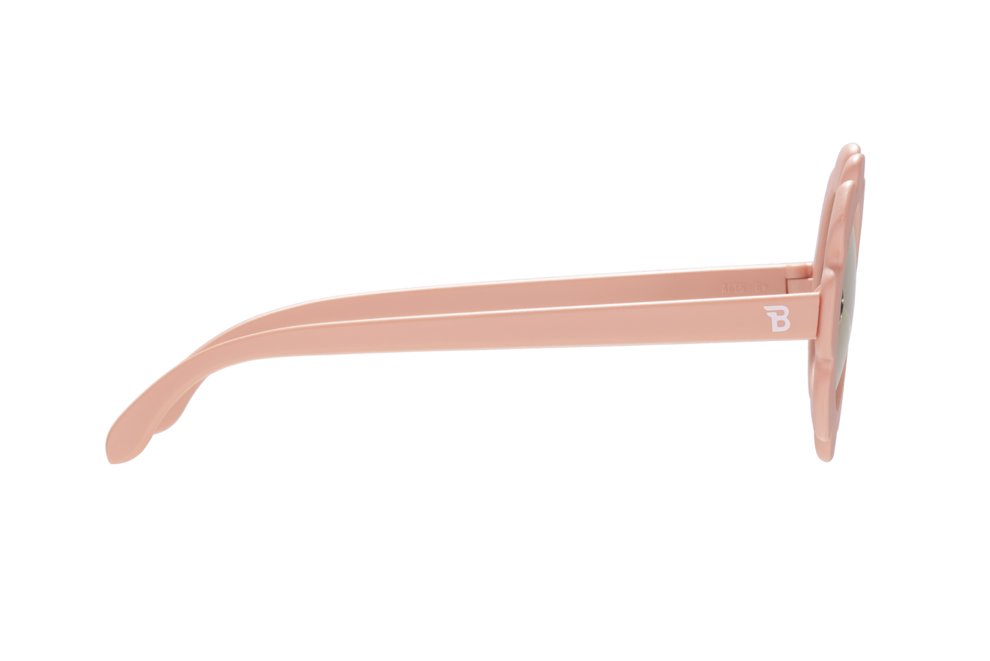 Peach Keen Polarized Flower Sunglasses with Mirrored Lens: Ages 3-5+