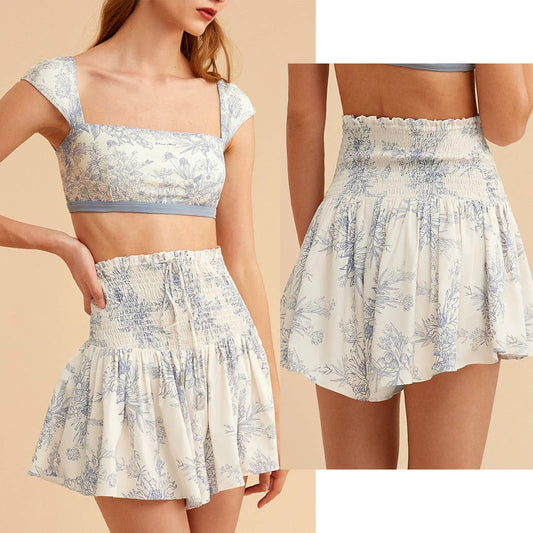 GRACE Shirred Skort: M