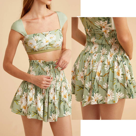 VIOLET Shirred Skort: M