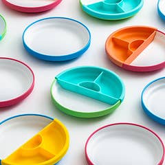 NEW OmiePlate 1 Plate + 1 Divider Multi Color Kit